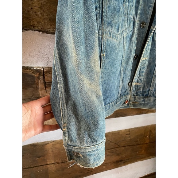 COCA COLA VINTAGE jean jacket size small 80s/90s lightwash denim - Picture 11 of 14